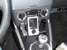 Zune mounted using Garmin GPS cradle