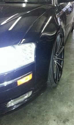 10.5 in front with 255/30s stretched..