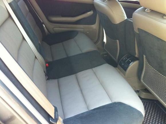 Alcantara and perforated Taupe leather