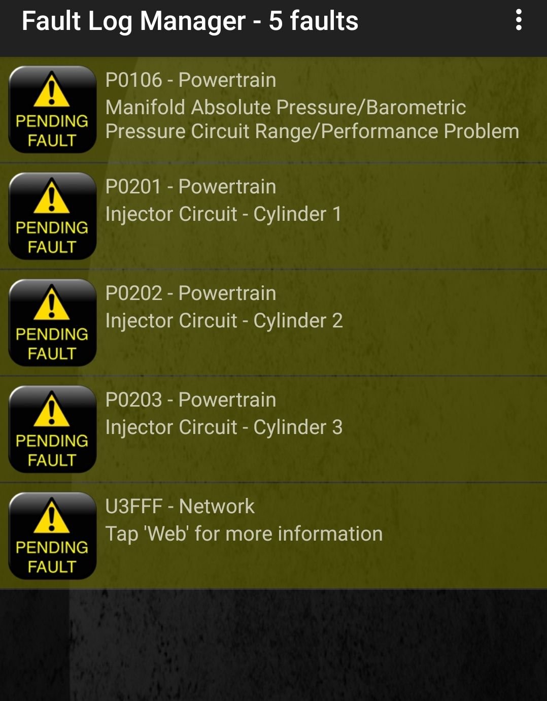 Injection fault. Injection fault
