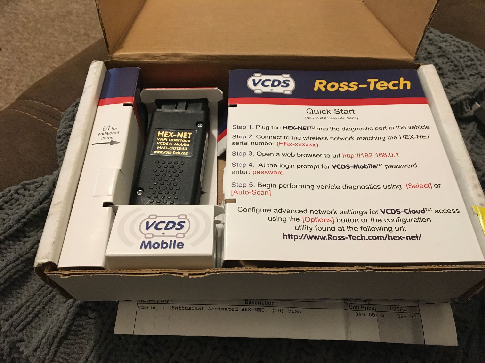 Ross-Tech VAG-COM VCDS HEX-V2 Enthusiast Cable for Sale - 3 VIN