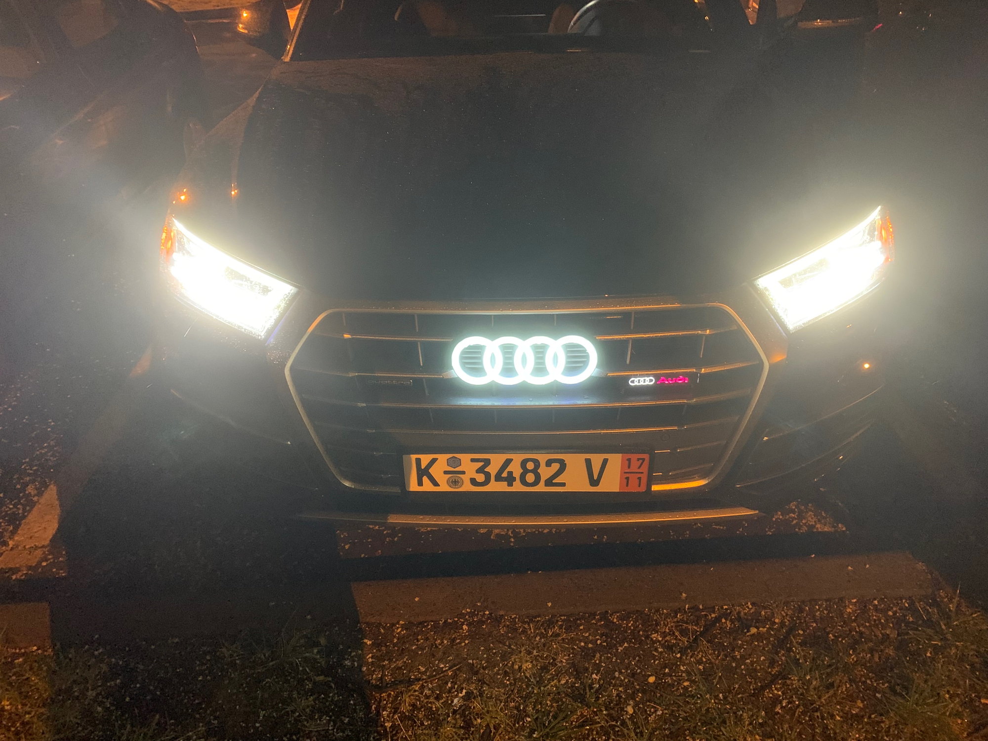 Part 1: Audi Grill Logo Lights up from Front, Rear light is TBA! 