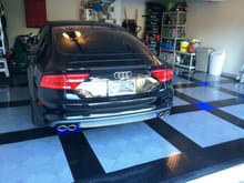 Car at Home with Race Deck Tuff Coat Tile