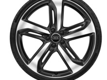 2019 Audi 21" 5-spoke-Blade-design, Gloss black wheel
