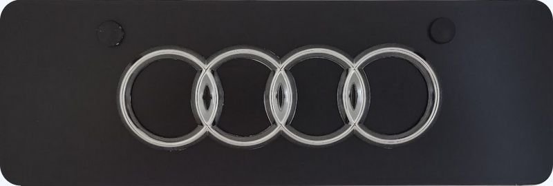 Accessories - Audi 3d chrome script mini novelty plate 4" x 12 " - New - All Years  All Models - Thornton, CO 80241, United States
