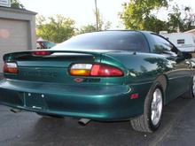 94 Drk Green Camaro Z28 - Rear Pass-side View