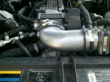 Installed cast aluminum air inlet elbow, original was busted.