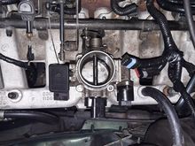 Mocked up. You can see how the sensors are all now oriented towards the driver's side of the intake, right where the TJ harness cover will be.