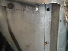 So this is where I jacked it up. I drilled the top hole for the largest blind rivet I had knowing damn well the set I had was an assortment set from amazon, and I did not have to attachment for. The bottom blind rivet is the largest one that I actually have the attachment for.