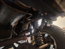 Got the steering brace done, wife had been helping more and more as she has warmed up to working on cars at this point 