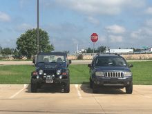 Parked her right next to my dads boss’ Jeep
(Of course I drove her over the curb & thru the grass)