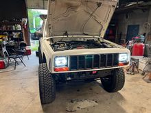 Testing the low beams 
