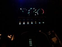 Backlit along with dash lights.