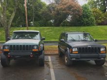 We got rear ended and shoved into a truck, so the front bumper and bull bar got chopped, reinforced, and left as a stubby.