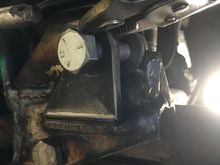 And welded it in. I added a couple washers tacked on for spacers.