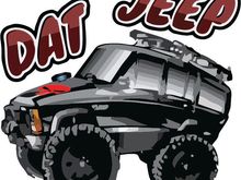 Ordering some Dat Jeep stickers.
Here's the design I came up with - thoughts?
