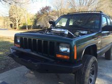 New smittybilt xrc bumper. + spectre cold air intake and my take on a extruding cowl snorkel with air ram.