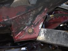 A little out of order, but I wanted to mention this, I had to cut these factory mounts off.  In the process I sent my self to the emergency room.  26 stitches and 10 days later I was back it.  Learn from me on this mistake, Don't relax when using a 7 inch angle grinder, give those power tools the respect they deserve.  Got a picture o my Bo-boo on my phone, when I transfer it over to the computer I will  and add the pic, its pretty entertaining" or "Ugly" depending on your perspective I guess.