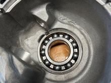 A view of the retaining ring installed on the backside 