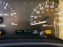 Got the "no bus" error message while driving down the highway doing 40mph!
