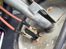 Fuel pump assembly broken weld on return pipe.  