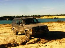 jeep on a quarry