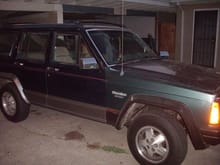The Cherokee. This femder if off. The people i bought it from got in a reck but only the fender was jack up. I onle paid $500 for her. It was the best deal i ever had