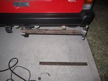 the hinge is made from 2 pieces of pipe from home depot