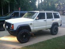 At my buddys house right when we finished putting in the lift and control arms