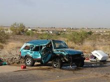 Drunk driver hit us head on @ 40 mph My youngest son had to be cut out.. We all walked away.. The a$$hole served 5 years