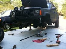 3" lift kit install at the house May 17, 2011