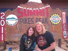 my boyfriend and i at the top of pikes peak