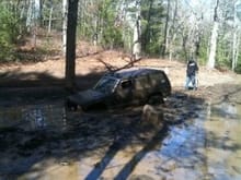 This mud hole is called &quot;Jeep Eater&quot;. Very few have ever made it through, mine was just another one swallowed.