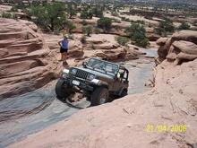 My YJ in Mirror gulch in Moab.