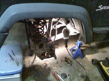 Excavating to replace the ball joints. This has almost become an annual event :(