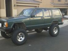 Got the new(used) wheels on with new 33/1250/15 goodyear wrangler duratracs. SYE kit next followed by new CV Driveshaft from Adams Driveshaft in Nevada!!!