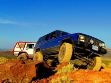Up on a rock, of course. This was my very first time wheeling