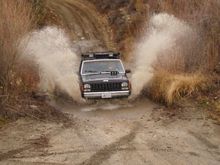 For such a little puddle-you can get a cool looking spray with muddy consequences!  HAHA