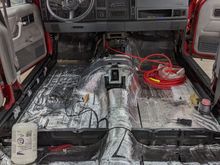 Finished sound treatment on the floor. 