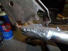 I am guessing this is where the problem started. after this break the entire frame twisted and broke apart