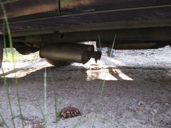 Remounted with a rubber mallet while on the trails