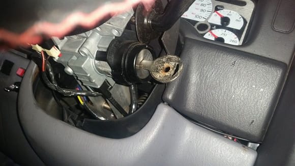 Lined up the ignition slot and reinstalled the cylinder. After cleaning it worked perfect.
Not as bad a shitshow as earlier, but still not fun.