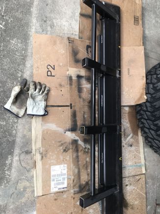 Before I weld it on, I wanted to get some paint on the hard to reach areas. I was careful to mask off where I need to weld.