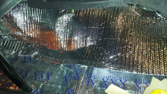 Heat shielding going in on the Transmission Tunnel