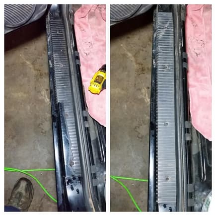 Replaces drivers door sill plate.