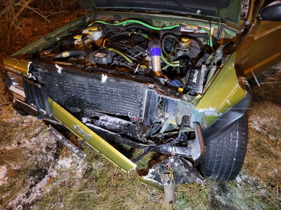 Pretty mangled, no injuries. 