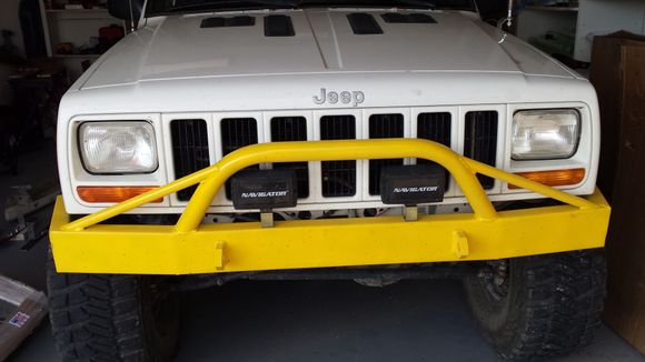 With lights installed