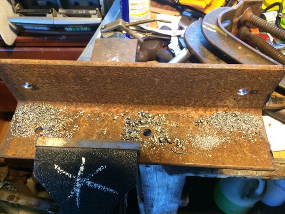 Here’s the front seat support/crossmember with holes for the seat and frame.