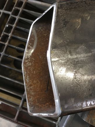 This is what the cut looks like done. The front will get a simple 45 deg angle cut. I will be enclosing both ends. That’s as far as I got today.