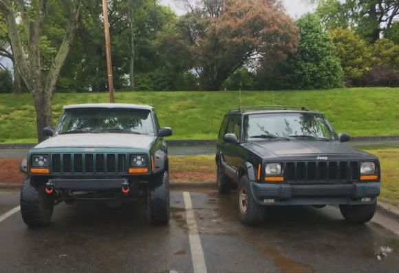 We got rear ended and shoved into a truck, so the front bumper and bull bar got chopped, reinforced, and left as a stubby.